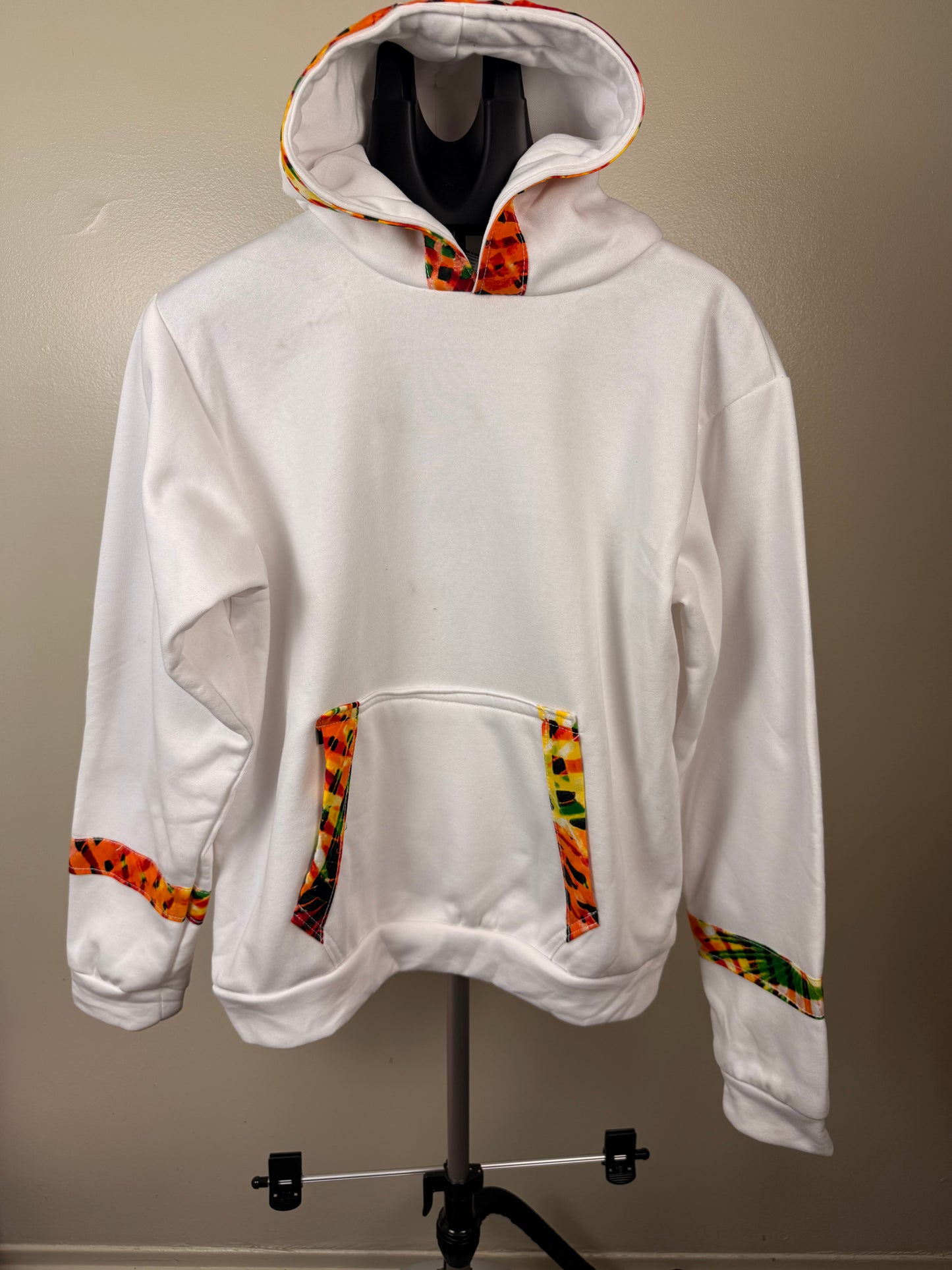 White everyday street wear hoodie