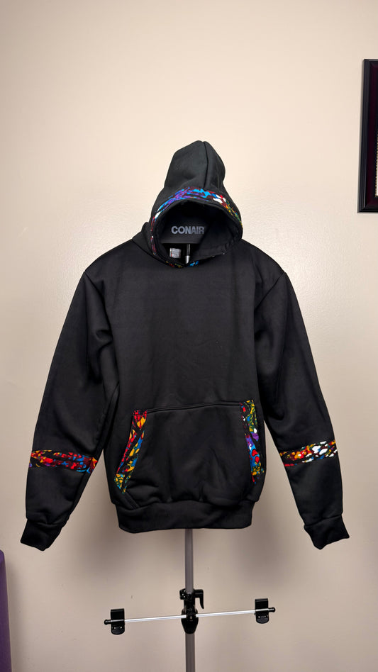Black Hoodie with Afrcan unique prints