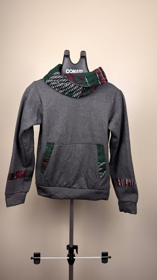 Charcoal grey cowl neck hoodie