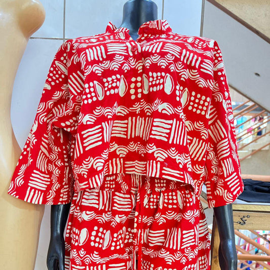 TWO PIECE PINK CUTE PRINTS