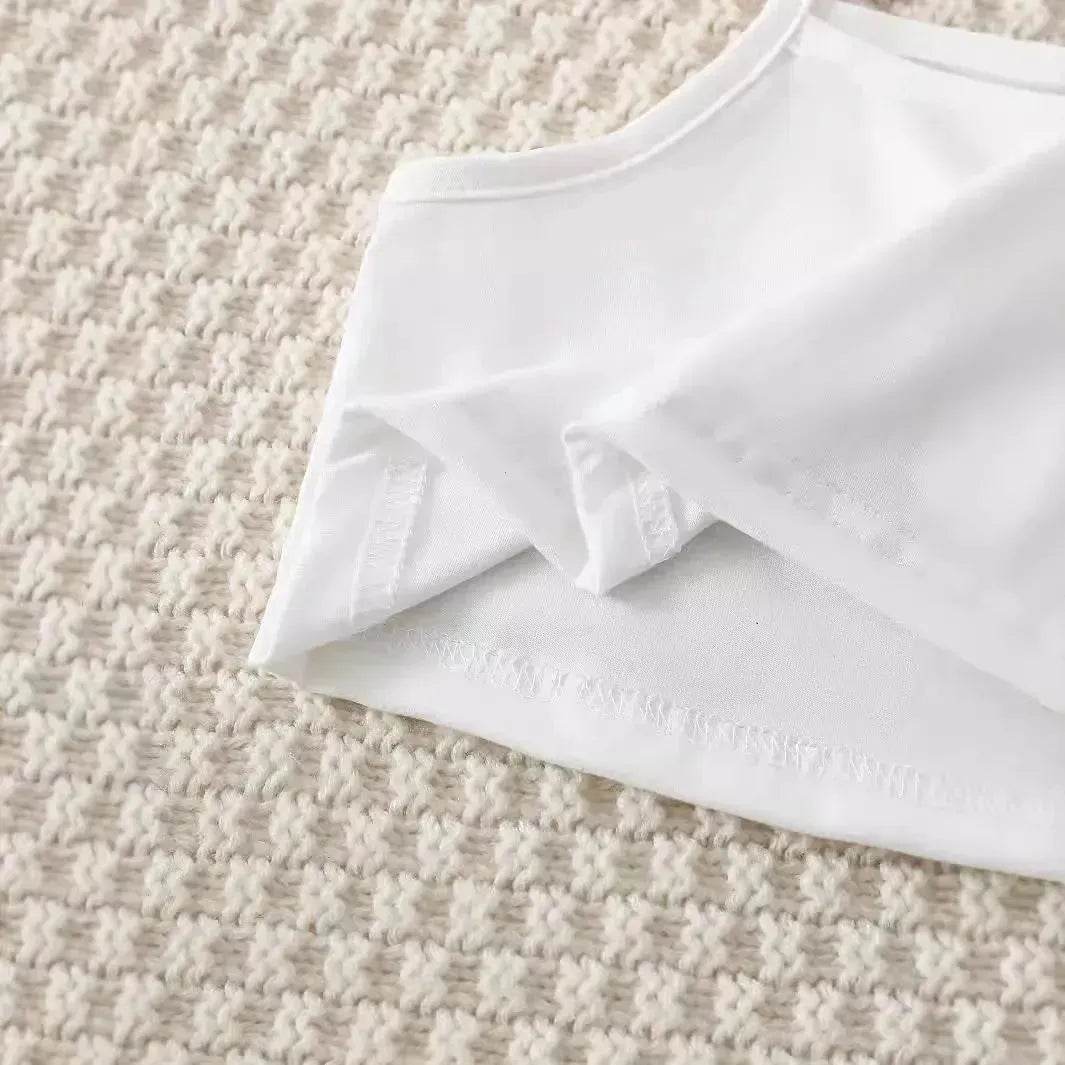 Summer White 3 pcs outfit set for newborn baby girl